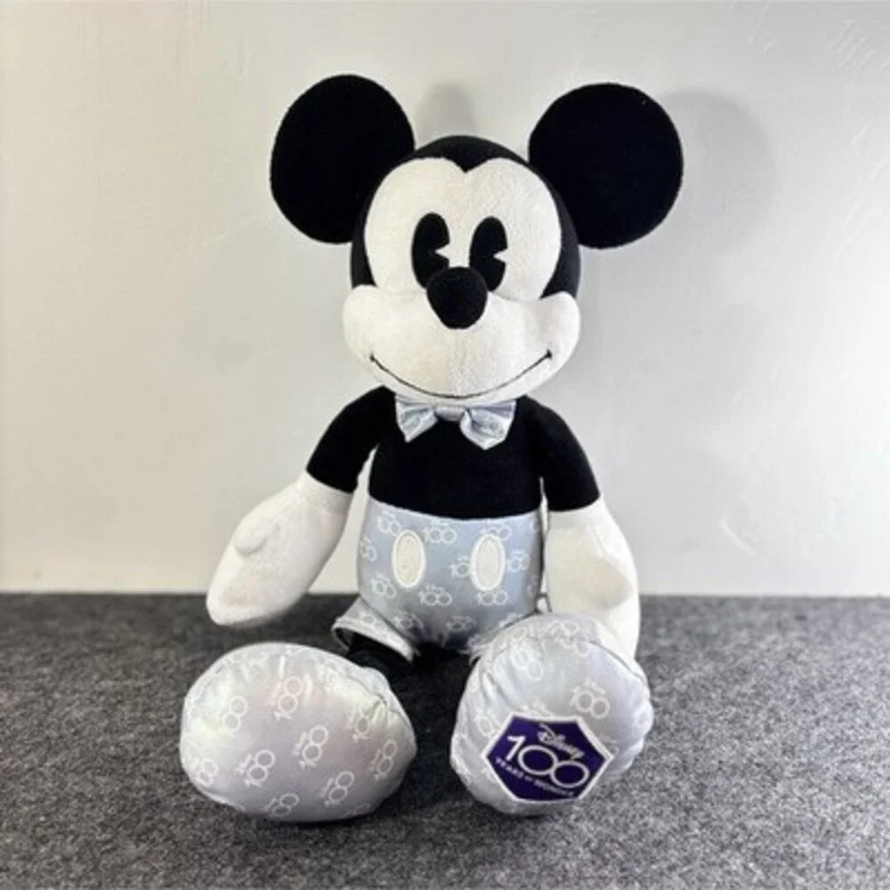 Disney 100 Years of Wonder Mickey Mouse Plush, 15” Silver